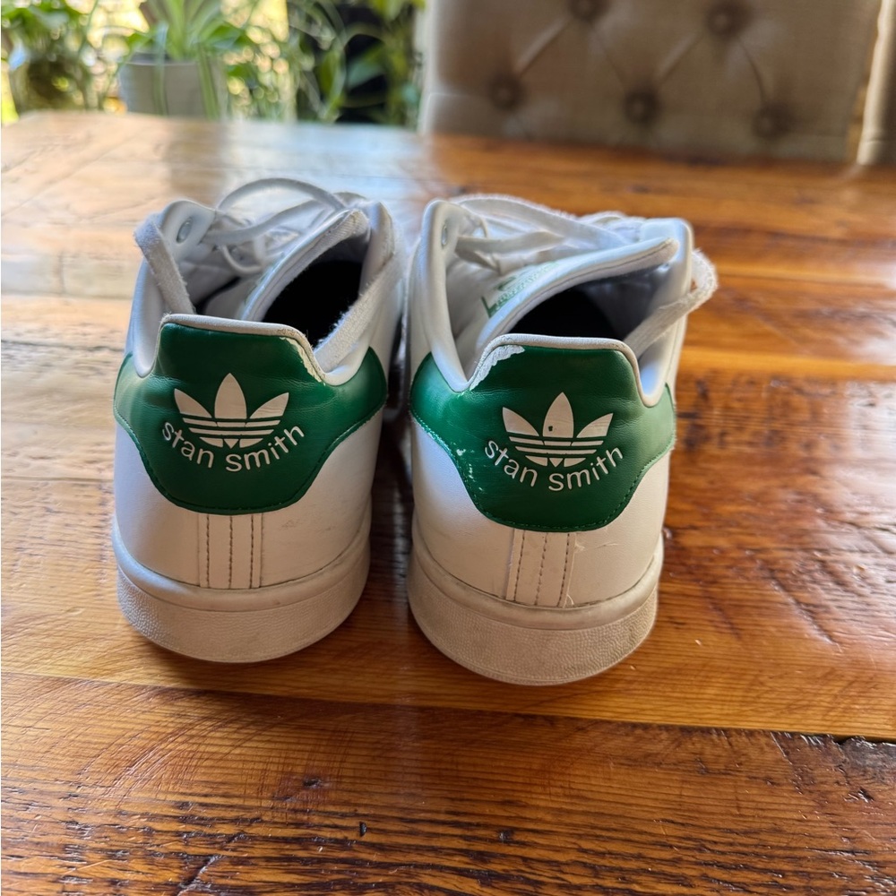 Adidas Men’s Stan Smith White and Green Sneakers